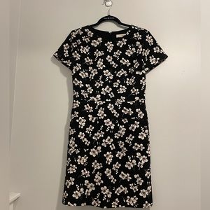 Black dress with flowers (and pockets!!) from The Loft